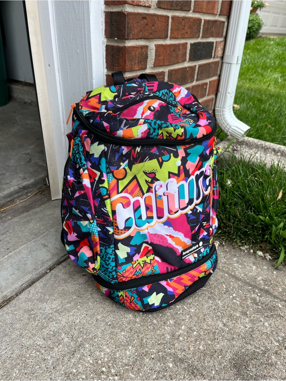 Hoop Culture Colorful Abstract Print Backpack